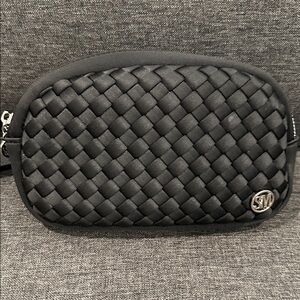 Steve Madden Black Woven Belt Bag